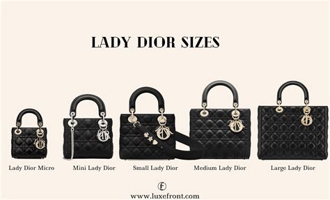 lady dior size|lady dior bag size chart.